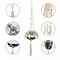 2Pack Garden Plant Hanger Macrame Hanging Planter Basket Rope Pot Holder Decor